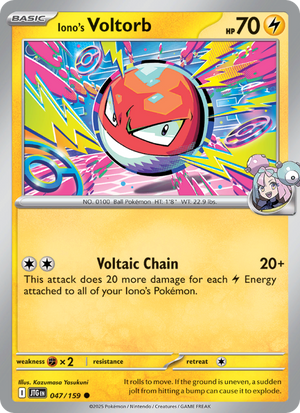 JTG Journey Together 047/190 Iono's Voltorb (Common - reverse)