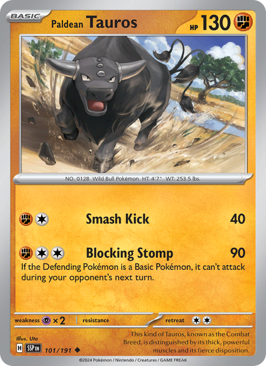 SSP Surging Sparks 101/252 Paldean Tauros (Uncommon - normal)