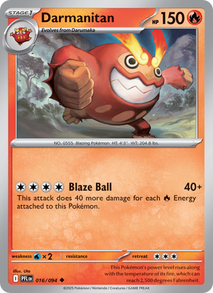 PFL Phantasmal Flames 016/130 Darmanitan (Uncommon - holo)