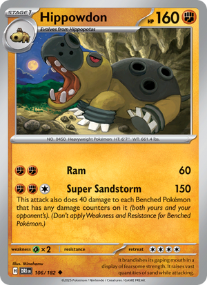 DRI Destined Rivals 106/244 Hippowdon (Uncommon - reverse)