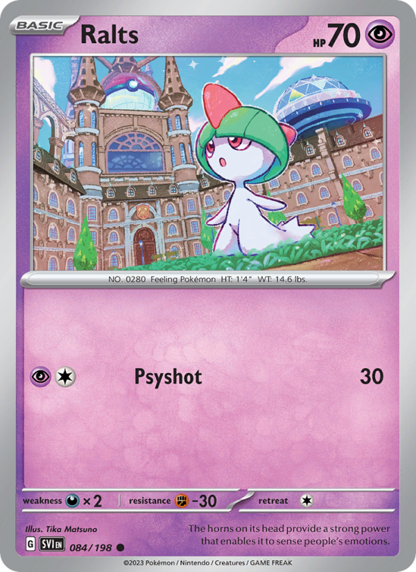 SV Scarlet & Violet 084/258 Ralts (Common - reverse)