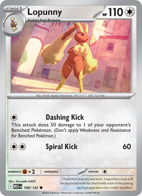 MEG Mega Evolution 108/188 Lopunny (Common - normal)