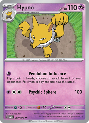 SV Scarlet & Violet 083/258 Hypno (Uncommon - reverse)