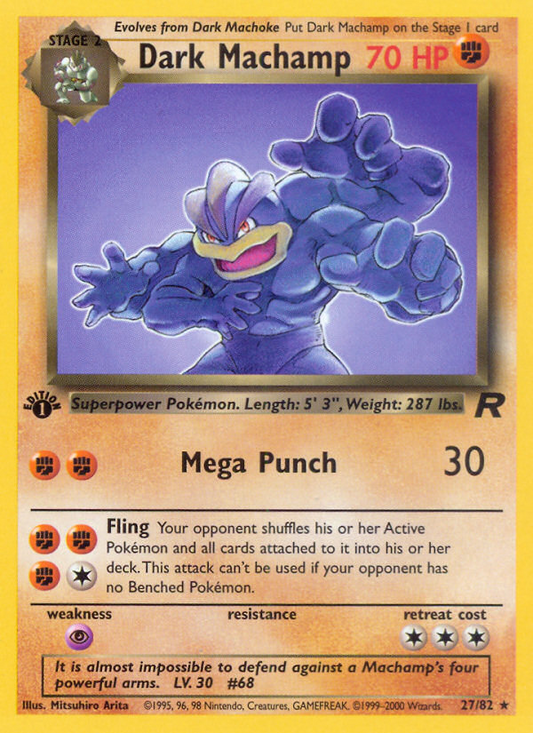 RO Team Rocket 27/83 Dark Machamp (Rare - normal-1st-edition)