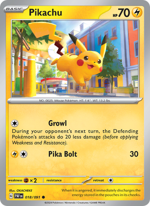 PAF Paldean Fates 018/245 Pikachu (Common - reverse)