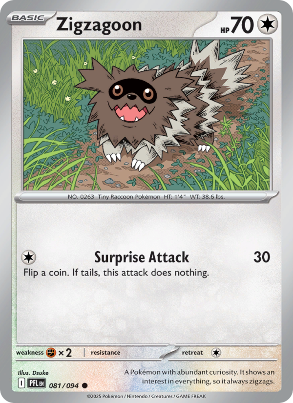 PFL Phantasmal Flames 081/130 Zigzagoon (Common - normal)