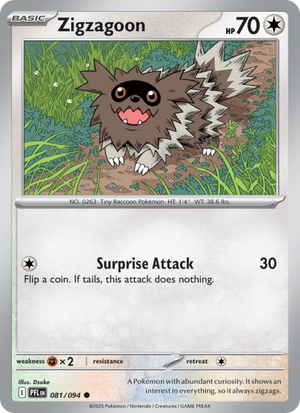 PFL Phantasmal Flames 081/130 Zigzagoon (Common - normal)
