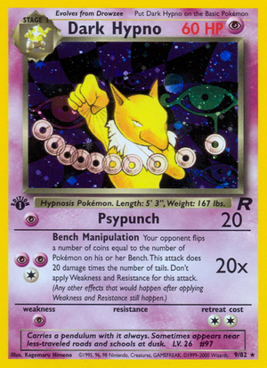RO Team Rocket 9/83 Dark Hypno (Rare - holo-1st-edition)