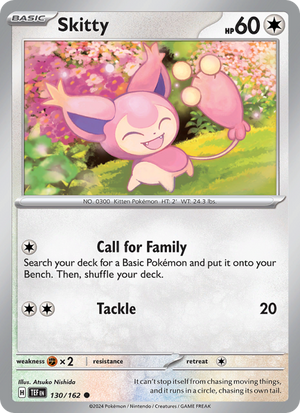 TEF Temporal Forces 130/218 Skitty (Common - reverse)