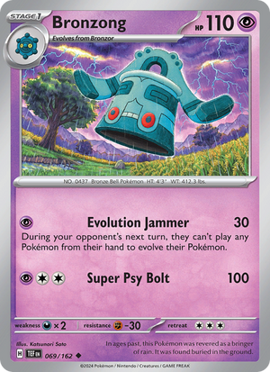 TEF Temporal Forces 069/218 Bronzong (Uncommon - normal)